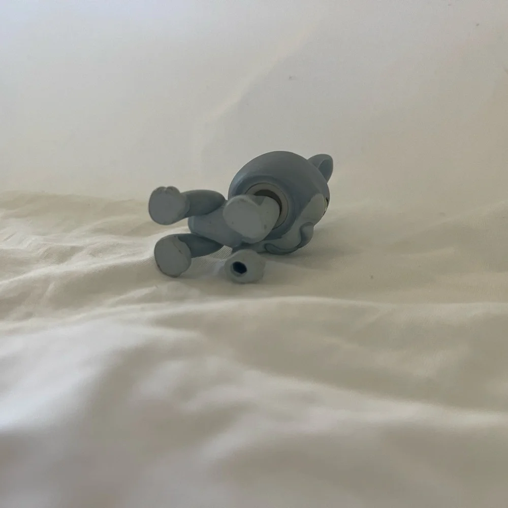 Littlest Pet Shop LPS Blue dog, Boston Terrier, bat eyes #857
